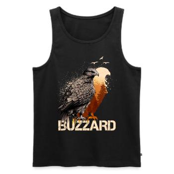 Buzzard Scavenger Vulture Bird Vintage Forest - Männer Premium Bio Tank Top - Schwarz - Vorne - AI Model Male 178 light (178cm)