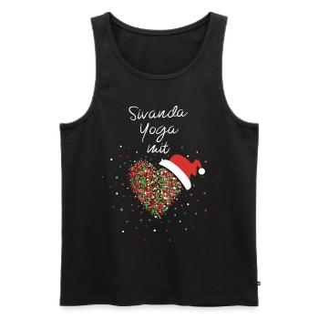 Sivanda Yoga mit Herz Weihnachtsmotiv Nikolaus - Männer Premium Bio Tank Top - Schwarz - Vorne - Michal (187cm)