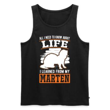 Marten Gift Mink Badger Pine Marten - Men's Premium Organic Tank Top - black - Front - AI Model Male 178 light (178cm)