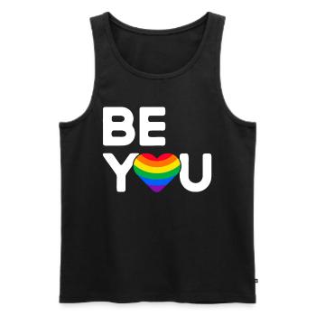 Be You Lgbt Flag Gay Pride - Débardeur bio Premium Homme - noir - Devant - Michal (187cm)
