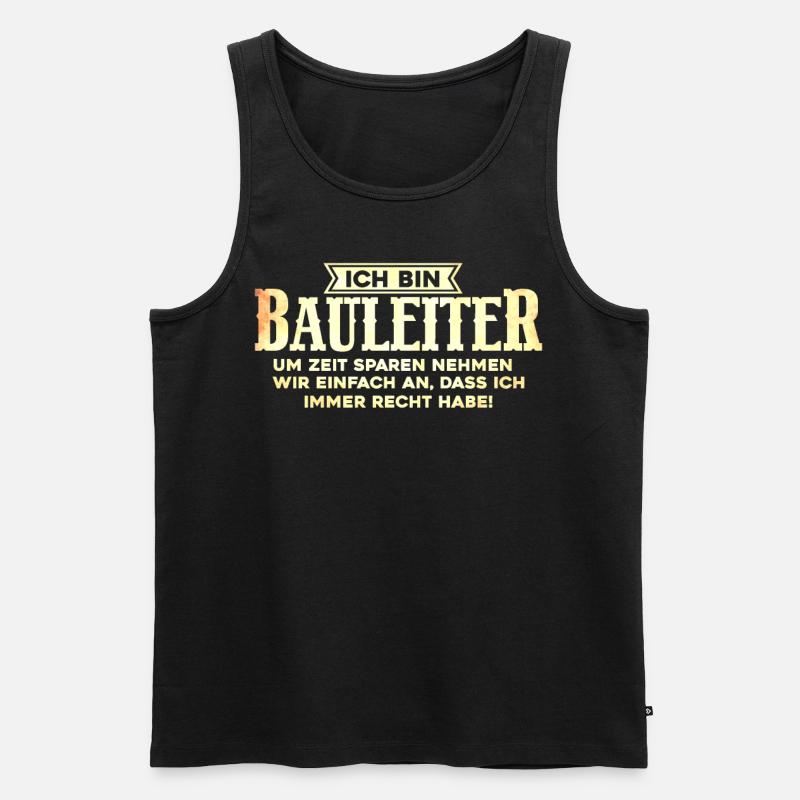 Bauleiter - Männer Premium Bio Tank Top - Schwarz