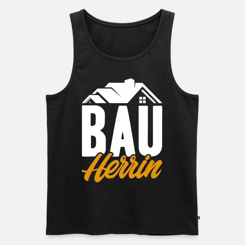 Bauherrin - Männer Premium Bio Tank Top - Schwarz