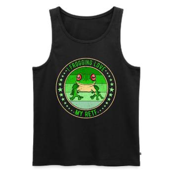 Red-Eyed Tree Frog I Frogging Love My RETF - Men's Premium Organic Tank Top - black - Front - Michal (187cm)