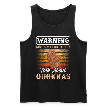 Quokka redet spontan Beuteltier Quokka - Männer Premium Bio Tank Top - Schwarz - Vorne - AI Model Male 178 light (178cm)