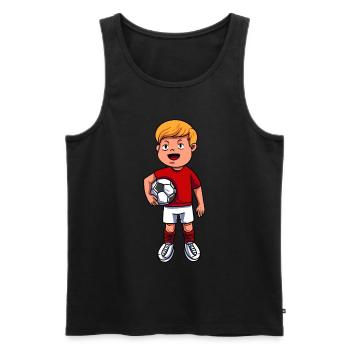 Footballer - Men's Premium Organic Tank Top - black - Front - Michal (187cm)