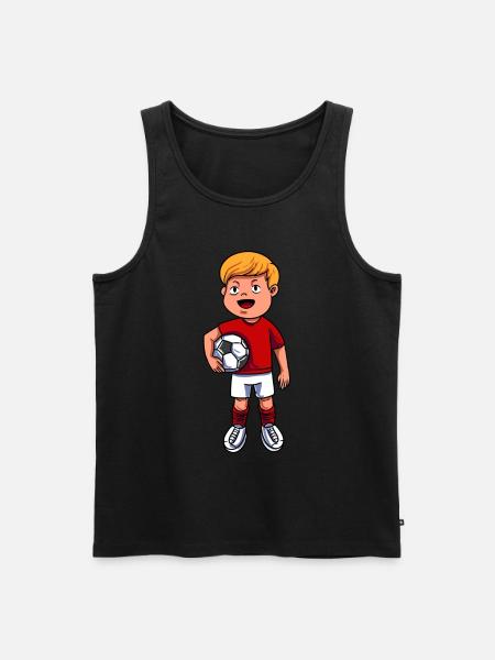 Footballer - Men's Premium Organic Tank Top - black