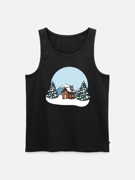 Winter landscape snow - Men's Premium Organic Tank Top - black