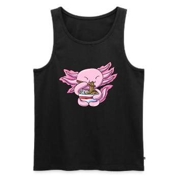 Axolotl Molch - Männer Premium Bio Tank Top - Schwarz - Vorne - AI Model Male 178 light (178cm)