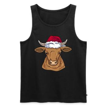 Cow cattle breeders - Men's Premium Organic Tank Top - black - Front - Michal (187cm)