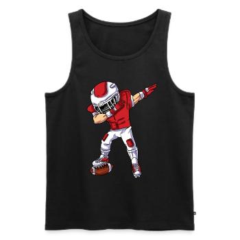 Football players - Men's Premium Organic Tank Top - black - Front - Michal (187cm)