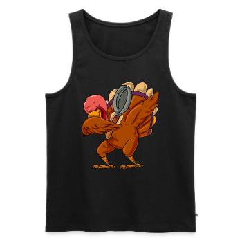Turkey - Men's Premium Organic Tank Top - black - Front - Michal (187cm)