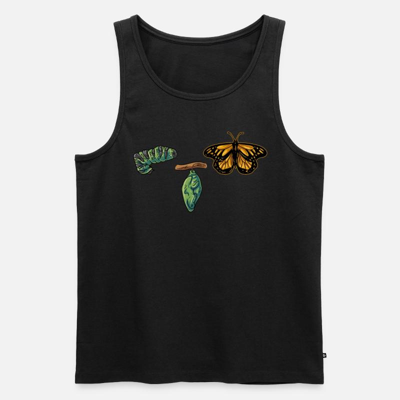 Évolution papillon - Débardeur bio Premium Homme - noir