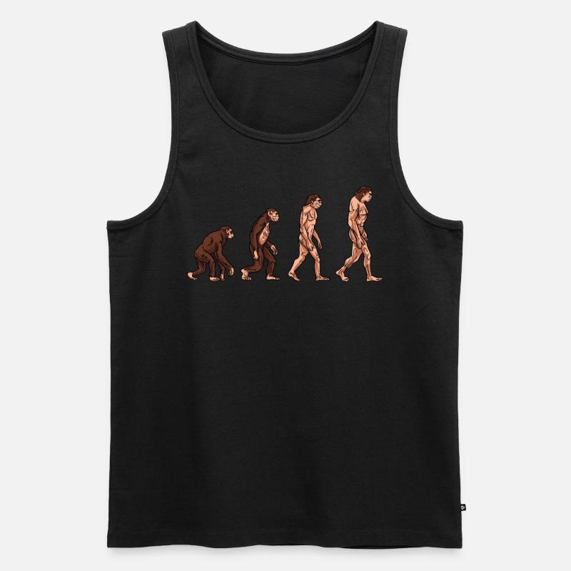 Human evolution - Men's Premium Organic Tank Top - black
