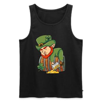 Irischer Kobold - Männer Premium Bio Tank Top - Schwarz - Vorne - AI Model Male 178 light (178cm)
