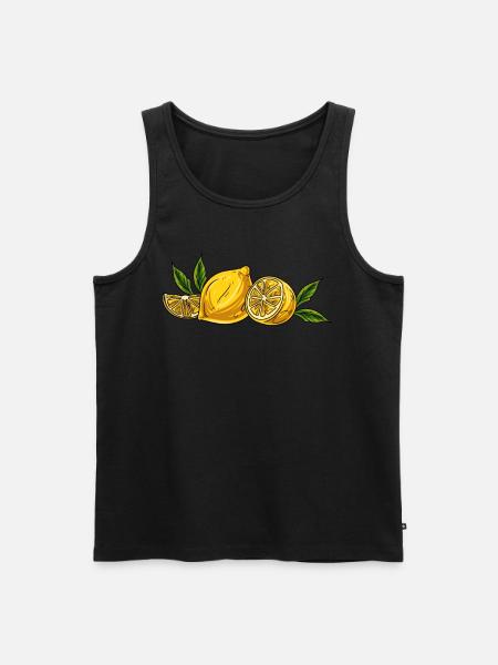 Lemon fruits - Men's Premium Organic Tank Top - black