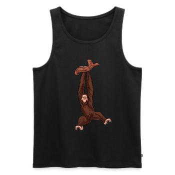 Orangutan - Men's Premium Organic Tank Top - black - Front - AI Model Male 178 light (178cm)