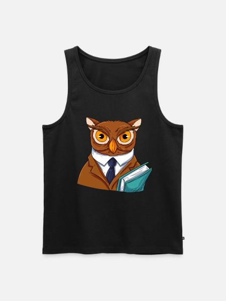 Owl Bird Eagle Owl - Men's Premium Organic Tank Top - black