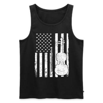 Violine Geige Musiker - Männer Premium Bio Tank Top - Schwarz - Vorne - Michal (187cm)