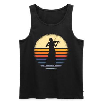 Violine Geige Musiker - Männer Premium Bio Tank Top - Schwarz - Vorne - Michal (187cm)