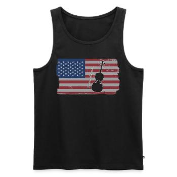 Violine Geige Musiker - Männer Premium Bio Tank Top - Schwarz - Vorne - Michal (187cm)