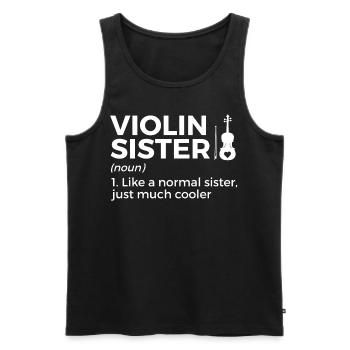 Violon Musicien - Débardeur bio Premium Homme - noir - Devant - Michal (187cm)