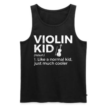 Violine Geige Musiker - Männer Premium Bio Tank Top - Schwarz - Vorne - Michal (187cm)