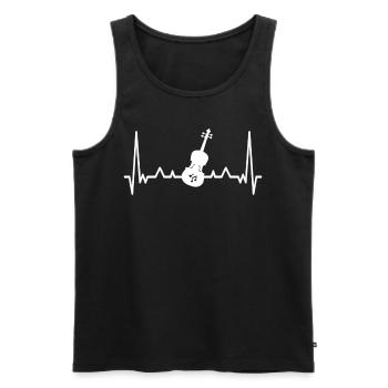 Violine Geige Musiker - Männer Premium Bio Tank Top - Schwarz - Vorne - Michal (187cm)