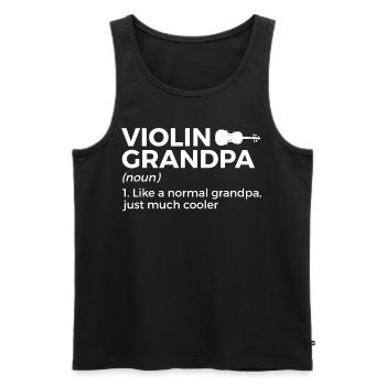 Violine Geige Musiker - Männer Premium Bio Tank Top - Schwarz - Vorne - Michal (187cm)