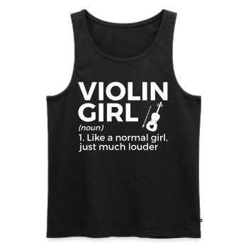Violon Musicien - Débardeur bio Premium Homme - noir - Devant - Michal (187cm)