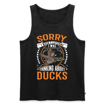 Duck Gift Duck Duck Breeder - Men's Premium Organic Tank Top - black - Front - Michal (187cm)