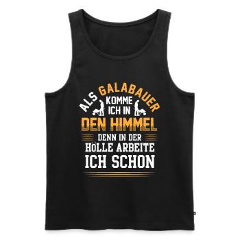 Galabauer kommt in den Himmel Galabau - Männer Premium Bio Tank Top - Schwarz - Vorne - Michal (187cm)