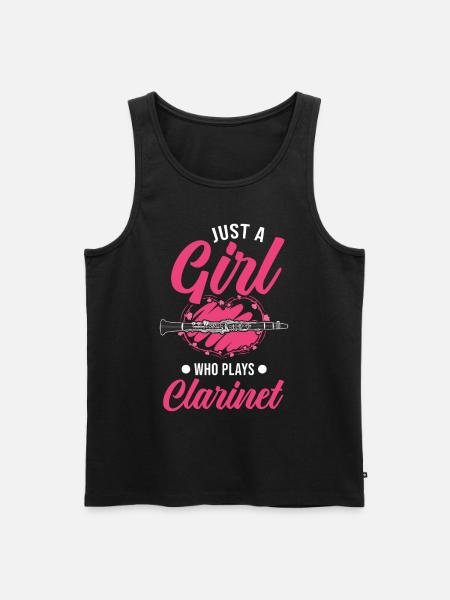 Klarinette Mädchen Klarinettistin - Männer Premium Bio Tank Top - Schwarz
