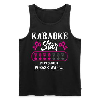 Karaoke Singer Karaoke Star In - Männer Premium Bio Tank Top - Schwarz - Vorne - Michal (187cm)