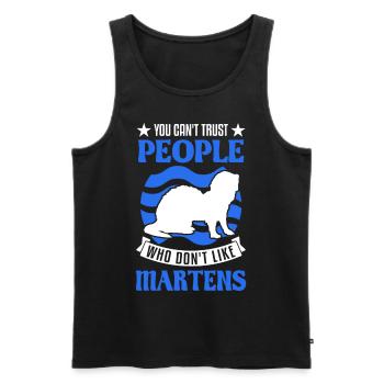 Marten Gift Mink Badger Pine Marten - Men's Premium Organic Tank Top - black - Front - AI Model Male 178 light (178cm)