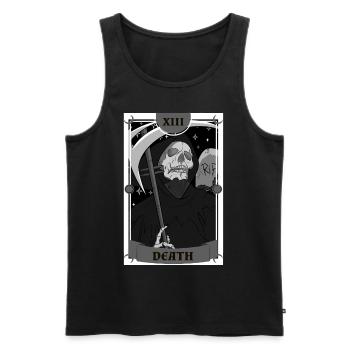 Anime Tarot Card Death Grim Reaper Occult Gothic - Männer Premium Bio Tank Top - Schwarz - Vorne - AI Model Male 178 light (178cm)