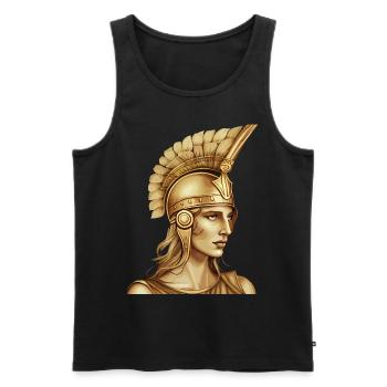 Athena Wisdom Greek Goddess Greece Mythology - Men's Premium Organic Tank Top - black - Front - Michal (187cm)