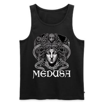 Medusa Snake Head Greek Monster Gorgon Demon Myth - Men's Premium Organic Tank Top - black - Front - Michal (187cm)