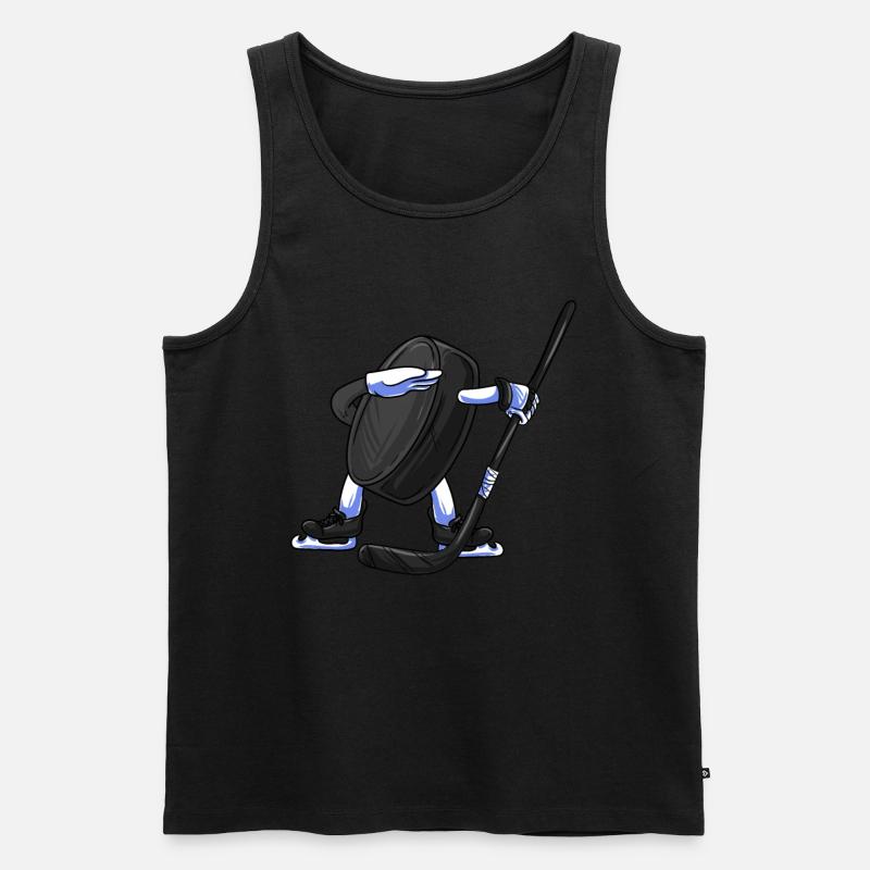 Puck Eishockey - Männer Premium Bio Tank Top - Schwarz