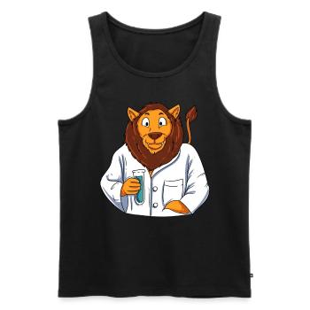 Scientifique Léo - Débardeur bio Premium Homme - noir - Devant - AI Model Male 178 light (178cm)
