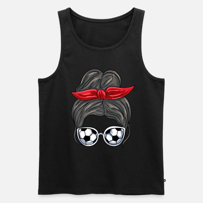 Fußball Mama - Männer Premium Bio Tank Top - Schwarz