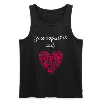 Homöopathie mit Herz Heilkunde Alternative Medizin - Männer Premium Bio Tank Top - Schwarz - Vorne - Michal (187cm)