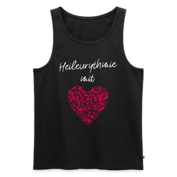 Heileurythmie mit Herz rhytmische Therapeutin - Männer Premium Bio Tank Top - Schwarz - Vorne - Michal (187cm)