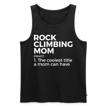 Climbing Mountaineering - Men's Premium Organic Tank Top - black - Front - Michal (187cm)