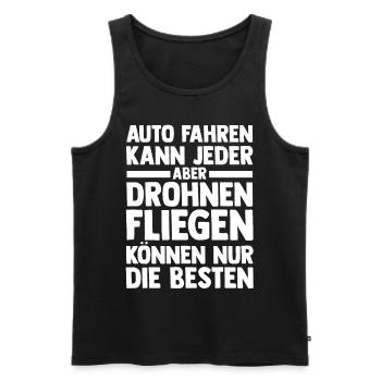 Drohne Pilot Drohnen - Männer Premium Bio Tank Top - Schwarz - Vorne - Michal (187cm)