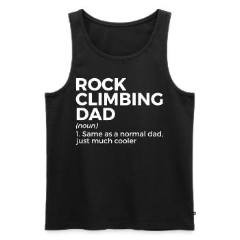 Climbing Mountaineering - Men's Premium Organic Tank Top - black - Front - Michal (187cm)