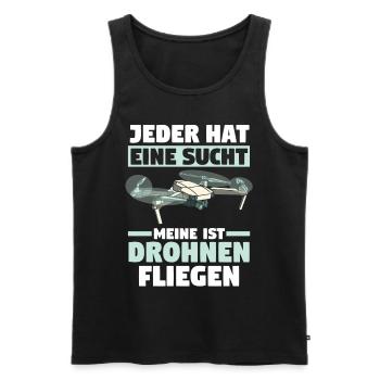 Drohne Pilot Drohnen - Männer Premium Bio Tank Top - Schwarz - Vorne - Michal (187cm)