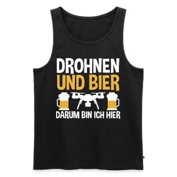 Drohne Bier Pilot Drohnen - Männer Premium Bio Tank Top - Schwarz - Vorne - Michal (187cm)