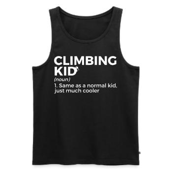 Climbing Mountaineering - Men's Premium Organic Tank Top - black - Front - Michal (187cm)