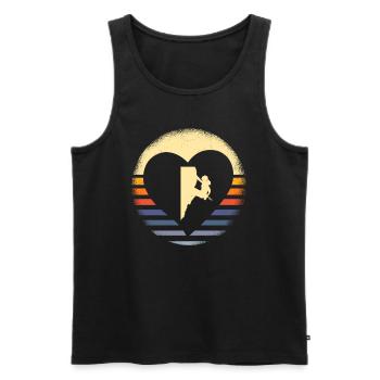 Climbing Mountaineering - Men's Premium Organic Tank Top - black - Front - Michal (187cm)