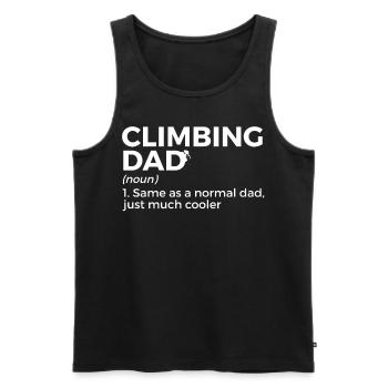 Climbing Mountaineering - Men's Premium Organic Tank Top - black - Front - Michal (187cm)